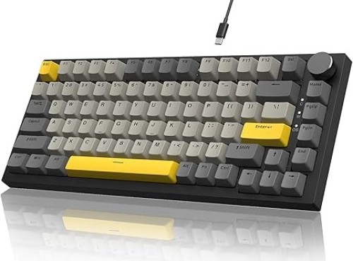 AJAZZ AK820 Moon Switch Wired Mechanical Keyboard – Aluminum Build, Hot-Swappable, Per-Key RGB, NKRO, Media Controls, Detachable USB-C