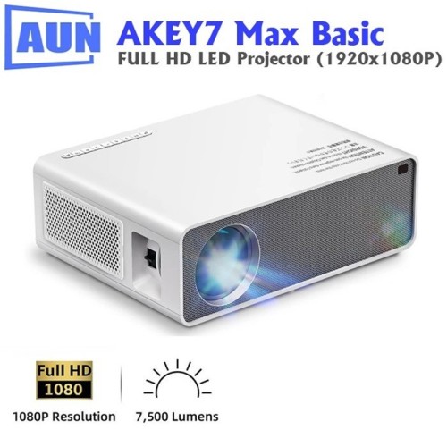 AUN AKEY7 MAX Basic LED Projector Full HD 1080p, 7500 Lumens (300" Display)