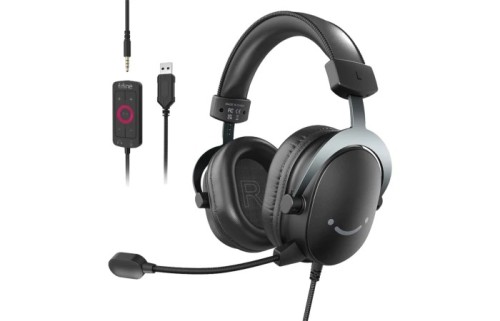 FIFINE AmpliGame H9 Gaming Headset – 7.1 Surround Sound, Detachable Mic, USB/3.5mm, 260g Lightweight